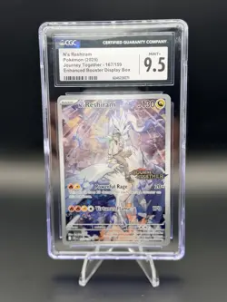 CGC 9.5 Mint+ Pokemon Journey Together N's Reshiram 167/159 English - Image 1