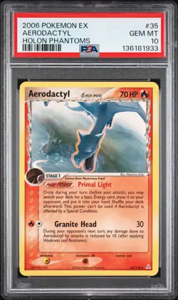 2006 POKEMON EX HOLON PHANTOMS #35 AERODACTYL PSA 10 - Image 1