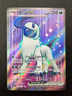 Pokemon TCG Absol ex Ultra Rare SV03: Obsidian Flames 214/197 NM - Image 1