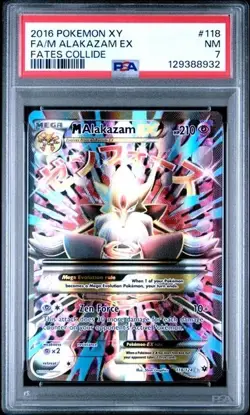 M Alakazam EX #118/124 PSA 7 NEW CERT • 2016 Full Art Pokemon XY Fates Collide - Image 1