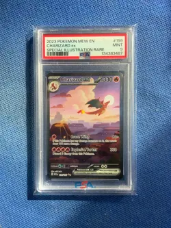 Pokemon TCG Charizard EX Scarlet & Violet 151 Card 199/165 PSA 9 - Image 1