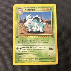 Pokemon TCG - NIDORINA - 1ST EDITION - 40/64 - WOTC JUNGLE (1999) - VINTAGE DMG - Image 1