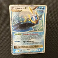 Pokemon Empoleon LV.X Diamond & Pearl Card 120/130 Damaged Nintendo English 2007 - Image 1
