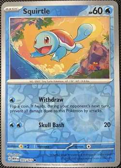 Squirtle 007/165 Sv: Scarlet & Violet 151 Reverse Holo - Pokemon Card - Image 1