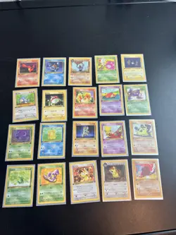 20 Different Pokemon Team Rocket First Editon WOTC Cards Played Condition - Image 1