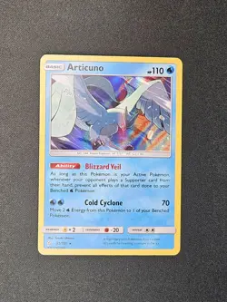 Pokemon TCG Articuno 32/181 Rare Team Up Sun & Moon Holo Foil Card - Image 1