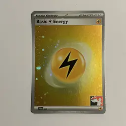 PLAY! Pokemon Stamped Basic Lightning Energy SVE EN 004 Cosmos Holo TCG Card - Image 1