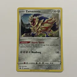Zamazenta SWSH034 Sword & Shield Cosmos Holo Black Star Promo Pokemon TCG Card - Image 1