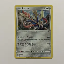 Zacian SWSH033 Sword & Shield Cosmos Holo Black Star Promo Pokemon TCG Card - Image 1