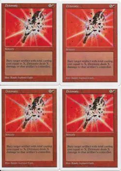 MTG: DETONATE 5th Edition UNCOMMON; played, Excellent condition x4 - Image 1
