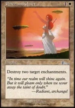 Moderatly Played, English - 1 x MTG Peace and Quiet - Foil Urza's Legacy - Image 1