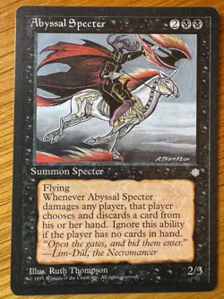 Magic The Gathering ABYSSAL SPECTER Summon Specter Ruth Thompson MTG - Image 1