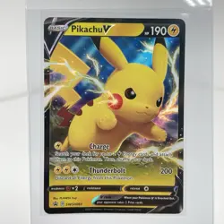 Pokemon TCG Pikachu V SWSH Black Star Promos SWSH061 Holo Promo NM - Image 2