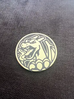 Pokemon Karten Munze Coin Jeton Glurak Charizard XXL ( Groß 52mm ) - Image 1