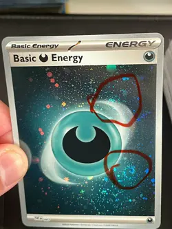 Pokemon -Basic Darkness Energy Cosmos Holo Scarlet & Violet 151 - 4 Swirls NM - Image 2