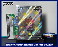 Eldegoss V Full Art [SWSH084] Shining Fates Mint/NM Pokemon TCG w/ QR CODE PSA ✅ - Image 1