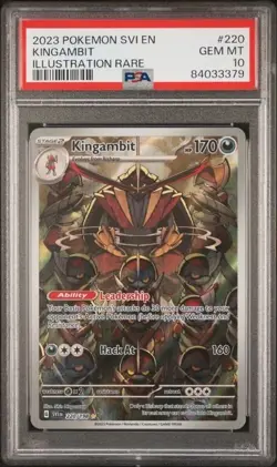 2023 POKEMON SVI EN-SCARLET & VIOLET ILLUSTRATION RARE #220 KINGAMBIT PSA 10 - Image 1