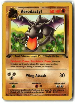 Aerodactyl ⭐ 16/62 1st Edition Rare Fossil 1999 Pokemon MP - Image 1
