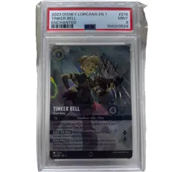 Lorcana First Chapter Tinker Bell Giant Fairy Enchanted Foil #216/204 PSA 9 - Image 1