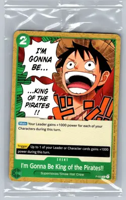 I'm Gonna Be King of the Pirates!! P-024 English - One Piece Card - Sealed - Image 1