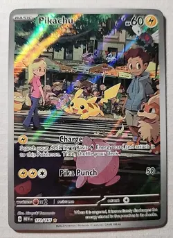 Pokemon TCG Card: Pikachu 173/165 Secret Rare Scarlet Violet Pokemon 151 2023 - Image 1