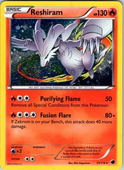 Reshiram - 17/116 (Cosmos Holo) 017/116 Cards & Products Pokemon TCG LP Holo - Image 1