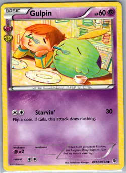 Gulpin RC12/RC32 Non Holo Generations: Radiant Collection - Pokemon Card - NM - Image 1