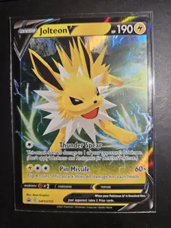 Jolteon V SWSH151 Black Star Promo Holo Sword and Shield Pokemon - Image 1