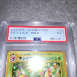Pokemon Bellossom Neo Gold Silver New World 182 Holo Japanese 2000 PSA 9 - Image 2