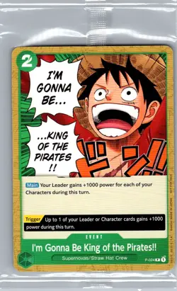 I'm Gonna Be King of the Pirates!! P-024 English - One Piece Card - Sealed - Image 1