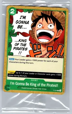I'm Gonna Be King of the Pirates!! P-024 English - One Piece Card - Sealed - Image 1