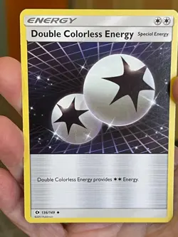 POKEMON DOUBLE COLORLESS ENERGY 136/149 UNCOMMON SUN & MOON BASE NM CARD - Image 1