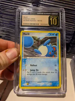 (POP 16) CGC 10 PRISTINE Marill Ex Delta Species 76/113 2005 Card Pokemon - Image 1