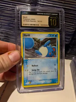 (POP 16) CGC 10 PRISTINE Marill Ex Delta Species 76/113 2005 Card Pokemon - Image 2