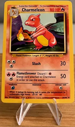 Charmeleon #5 Non-Holographic Pokemon Card NM 24/102 Uncommon Base Set 1999 - Image 3