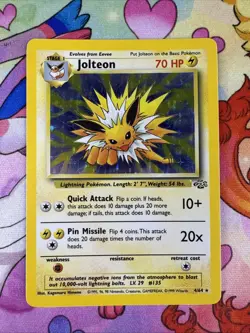 Jolteon 4/64 Jungle Holo WOTC Vintage NM Pokemon TCG Card - Image 1