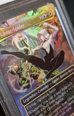 Wizards of the Coast Gwen Stacy & Ghost-Spider Scene Borderless Foil PSA 10 - Image 3