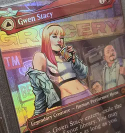 Wizards of the Coast Gwen Stacy & Ghost-Spider Scene Borderless Foil PSA 10 - Image 5