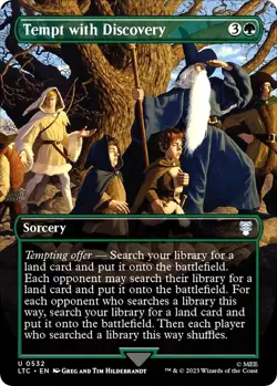 MTG Tempt with Discovery 532 Borderless The Lord of the Rings Commander NM - Image 1