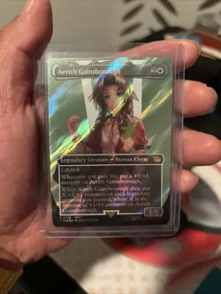 Aerith Gainsborough (Borderless) (Surge Foil) Final Fantasy Foil - Image 1