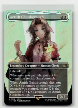 Aerith Gainsborough (Borderless) (Surge Foil) 519 R FINAL FANTASY - Image 1