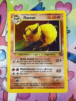 Flareon #3/64 Rare Holo - Pokemon WOTC Jungle - LP - Image 1