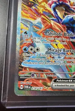 2024 POKEMON GRENINJA EX TWILIGHT MASQUERADE SPECIAL ILLUSTRATION #214/167! MINT - Image 4