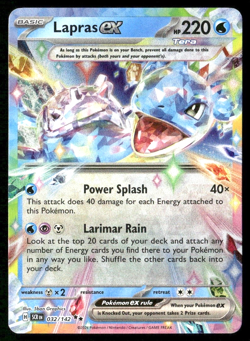 Lapras ex 032/142 Stellar Crown Double Rare Holo Pokemon TCG - Image 1