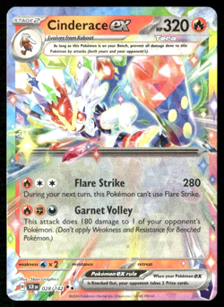 Cinderace Ex 028/142 Stellar Crown Double Rare Holo Pokemon TCG - Image 1