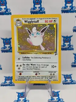 Wigglytuff 19/130 Base Set 2 Holo Pokemon HP/DMG - Image 1