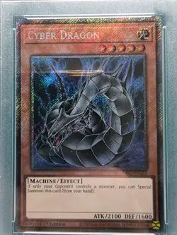 Yugioh Cyber Dragon 2024 Platinum Secret Rare RA03-EN155 PSA 9 - Image 2
