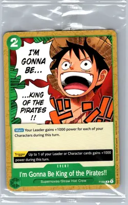 I'm Gonna Be King of the Pirates!! P-024 English - One Piece Card - Sealed - Image 1