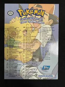 Pokemon Checklist Topps Trading cards Movie Animation Edition Card Foil NM - Image 2