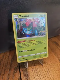 Pokemon Go Venusaur 003/078 Holo Rare Stamped Card English - Image 2